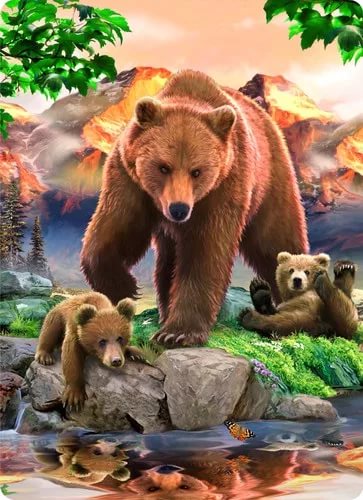 Картины по номерам «Мишки»