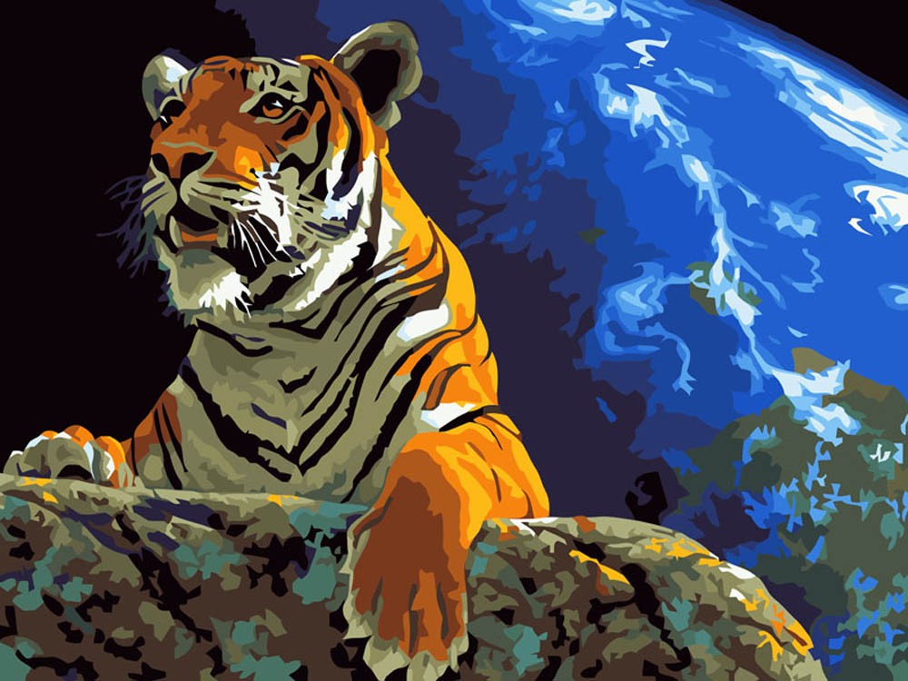 Картины по номерам «Тигры», «Барсы», «Леопарды»