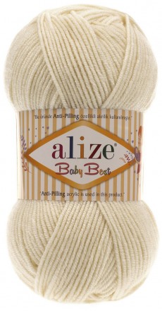 Baby Best (Alize) 01 молочный, пряжа 100г