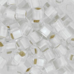 TOHO CUBE 3 мм 0021F серебристый/матовый, бисер 5 г (Япония)