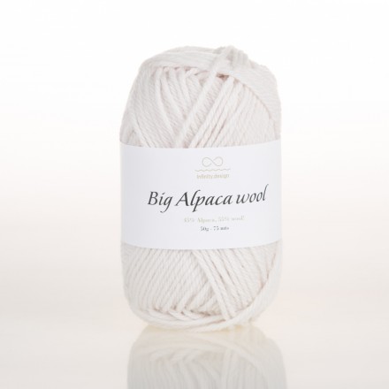 Big Alpaca Wool (Infinity) 1015 белый, пряжа 50г