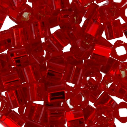 TOHO CUBE 3 мм 0025C красный, бисер 5 г (Япония)