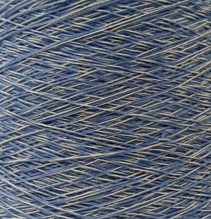 Cottone Cashmere () белый-джинс, пряжа бобинная итальянская 1г