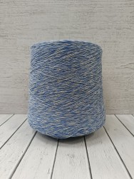Cottone Cashmere () белый-джинс, пряжа бобинная итальянская 1г