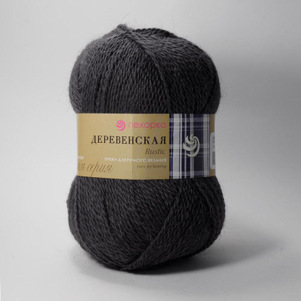 Деревенская (Пехорка) 585 графит, пряжа 100г