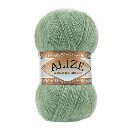 Angora Gold (Alize) 852 зеленая трава, пряжа 100г
