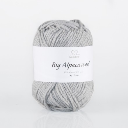 Big Alpaca Wool (Infinity) 1042 серый, пряжа 50г