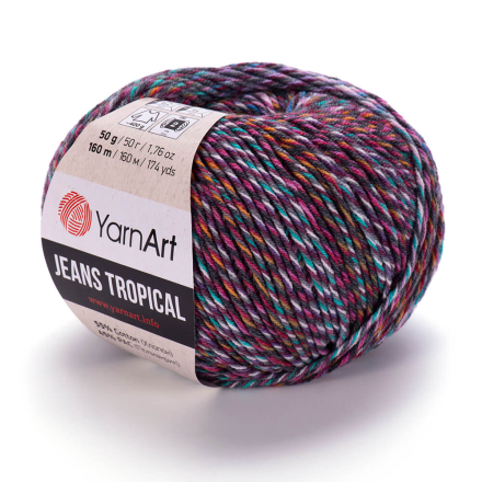 Jeans Tropical (Yarnart) 620 фиолетовый меланж, пряжа 50г