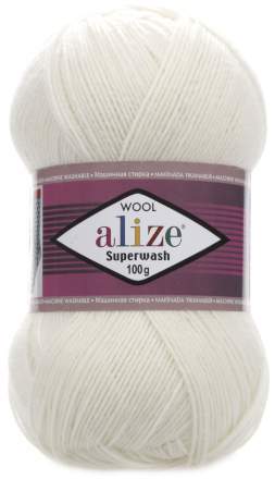 Superwash Wool (Alize) 01 кремовый, пряжа 100г