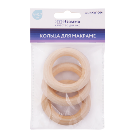 RKW-004 кольцо для макраме из бука 4см 3шт