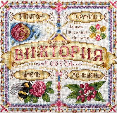 СО-1599 &quot;Именной оберег. Виктория&quot; набор для вышивания крестом