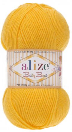 Baby Best (Alize) 216 желтый, пряжа 100г