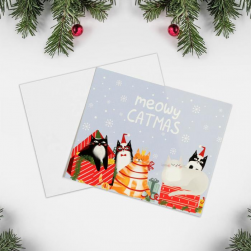 7028511 &quot;Meowy catmas&quot; открытка 8,8х10,7 см
