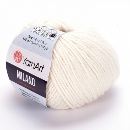 Milano (Yarnart) 852 молочный, пряжа 50г