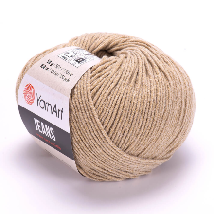 Jeans (Yarnart) 48 бежевый, пряжа 50г