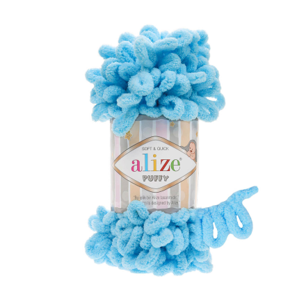 Puffy (Alize) 287 бирюзовый, пряжа 100г