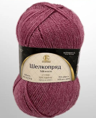 Шелкопряд (Камтекс) 088 брусника, пряжа 100г