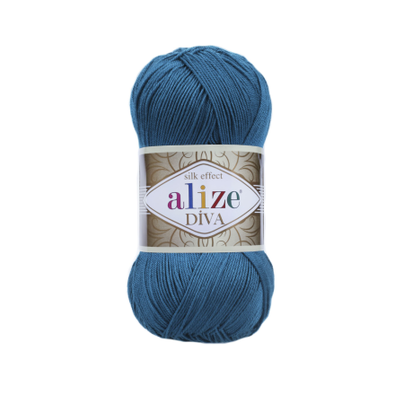 Diva (Alize) 646 морская волна, пряжа 100г