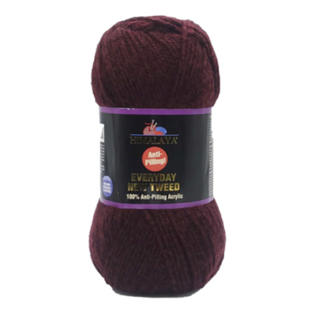 Everyday New Tweed (Himalaya) 75117 вишня, пряжа 100г