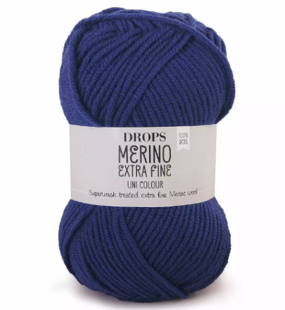 Merino Extra Fine (Drops) 20 т.синий, пряжа 50г