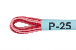 Р-25 т.красный-розовый, нитки мулине меланж Gamma 8м