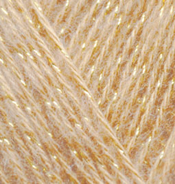 Angora Gold Simli (Alize) 95 бежевый, пряжа 100г