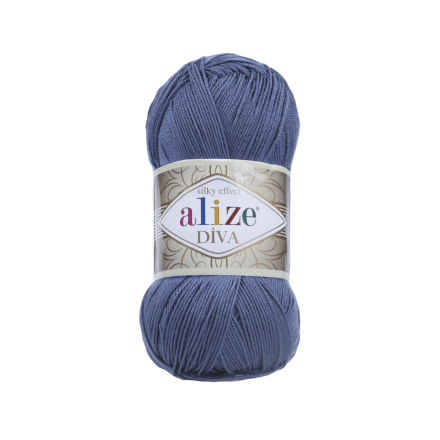 Diva (Alize) 353 джинсовый, пряжа 100г