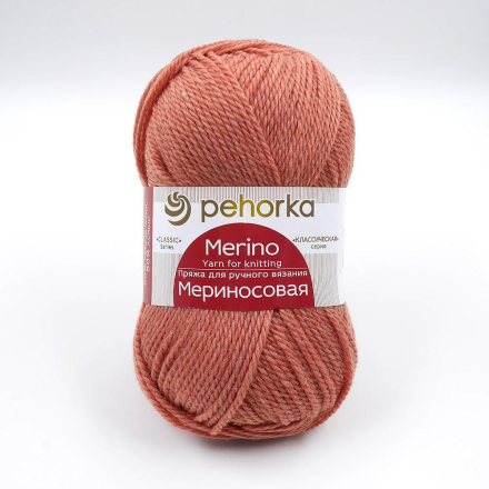 Мериносовая (Пехорка) 510 св.настурция, пряжа 100г
