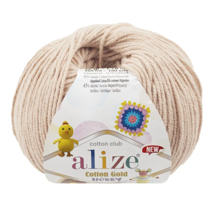 Cotton Gold Hobby New (Alize) 67 суровый, пряжа 50г