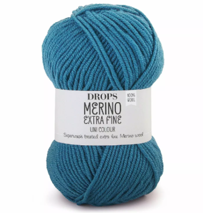 Merino Extra Fine (Drops) 28 северное море, пряжа 50г