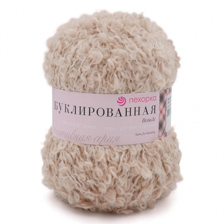 Буклированная (Пехорка) 03 светло бежевый, пряжа 200г
