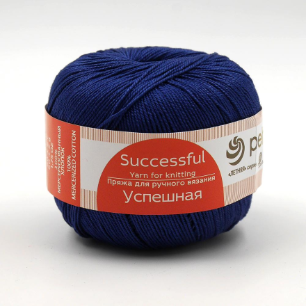 Успешная (Пехорка) 571 синий, пряжа 50г