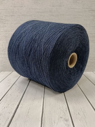 Cashmere (Loro Piana) цв.темный джинс, пряжа бобинная итальянская 1г