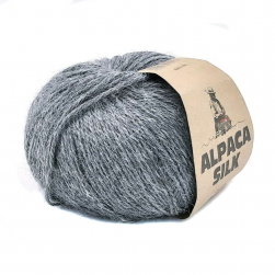 Alpaca Silk (Kutnor) 0435 серый меланж, пряжа 50г