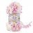 Puffy Fine Color (Alize) 6367 белый-желтый-розовый, пряжа 100г