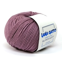 Super Soft (Lana Gatto) 12940 пыльная сирень, пряжа 50г
