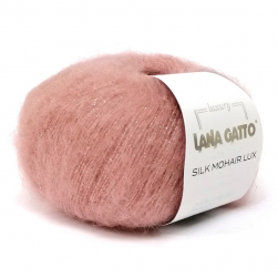 Silk Mohair Lux (Lana Gatto) 14393 розовое дерево, пряжа 25г