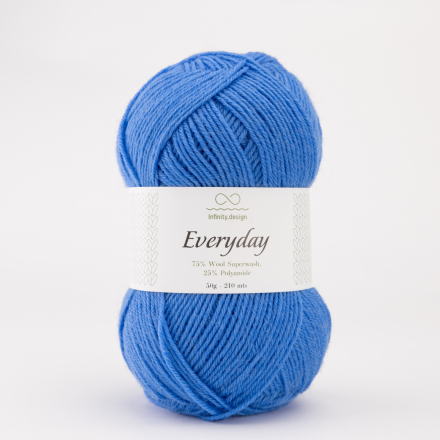 Everyday (Infinity) 6013 яркий голубой, пряжа 50г
