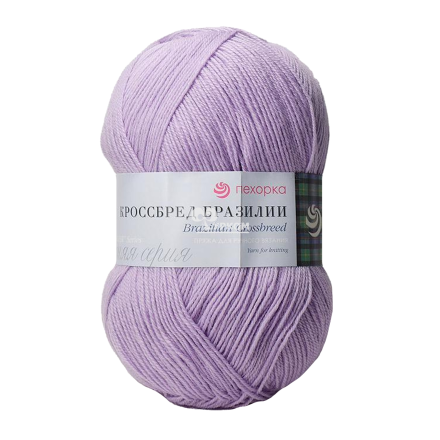 Кроссбред Бразилии (Пехорка) 389 св.фиалка пряжа 100г