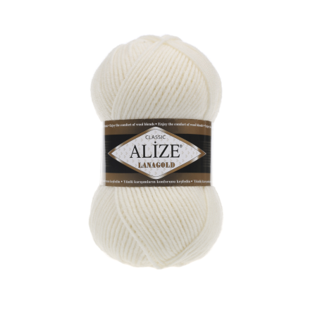 Lanagold (Alize) 62 молочный, пряжа 100г