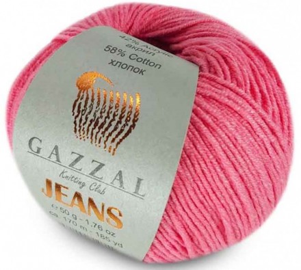 Jeans (Gazzal) 1135 мальва, пряжа 50г