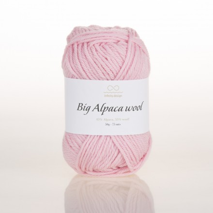 Big Alpaca Wool (Infinity) 3911 розовый, пряжа 50г
