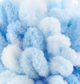 Puffy Color (Alize) 5865 бело-голубой, пряжа 100г