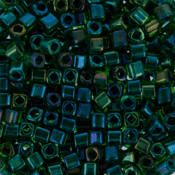 TOHO CUBE 1,5 мм 0249 зеленый, бисер 5 г (Япония)