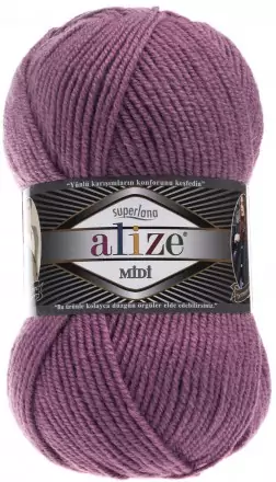 Superlana Midi (Alize) 28 сухая роза, пряжа 100г