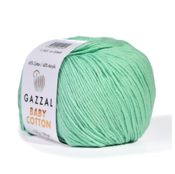 Baby Cotton (Gazzal) 3425 мята, пряжа 50г