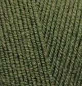 Lanagold Fine (Alize) 29 хаки, пряжа 100г