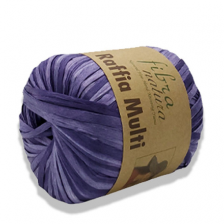 Raffia Multi (Fibra Natura) 117-19 фиолетовый микс, пряжа 35г