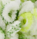 Puffy Fine Color (Alize) 7627 белый-зеленый-салат, пряжа 100г