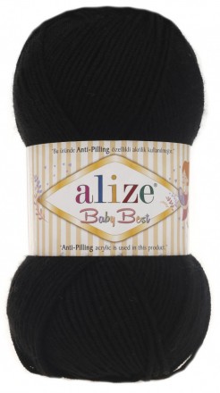 Baby Best (Alize) 60 черный, пряжа 100г